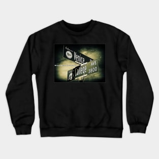 Venice Boulevard & College Avenue, Culver City, California by Mistah Wilson Crewneck Sweatshirt